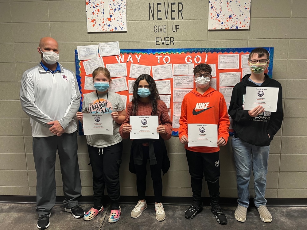 January 2022 TRMS students of the month