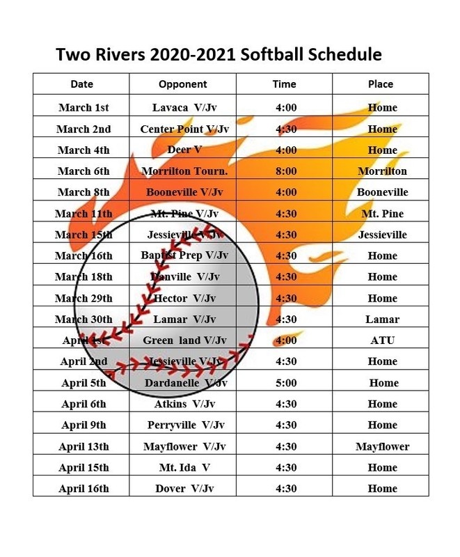 Baseball and Softball 2021 Spring Schedules | Two Rivers School District